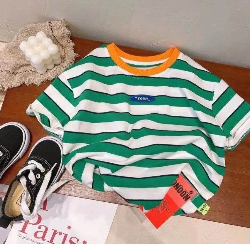 Baby Clothing Knitting Patterns - Toddler Boys Fashion Striped Short Sleeve