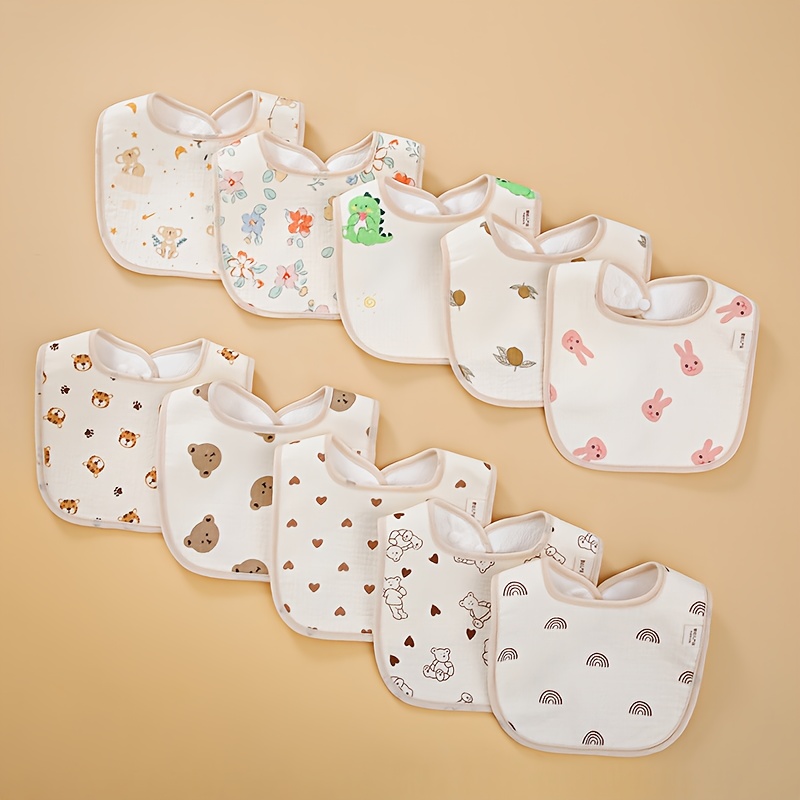 Baby Clothing Neutral - Soft Cotton Gauze Bibs for Infants,