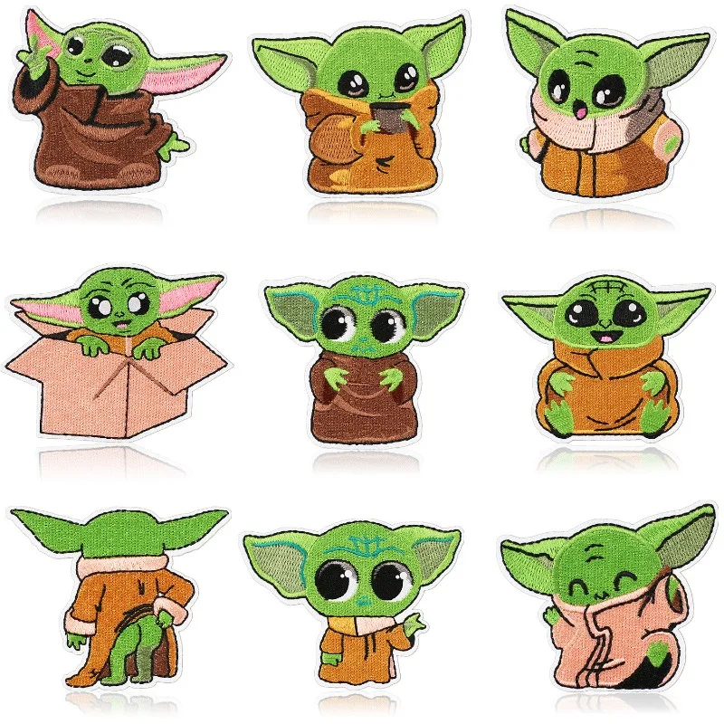 9pcs Stars Warsed Figure Patch - огляд і ціна Baby Yoda Clothing